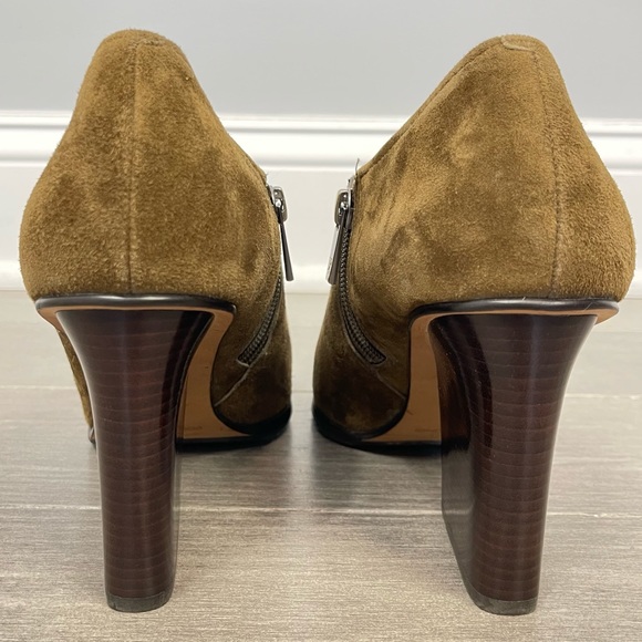 Donald J Pliner Verie Shooties Suede Ankle Boots Booties Shoes Stacked Heels 9.5 - Picture 7 of 16